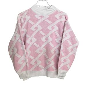 Adele Knitwear Pastel Pink Silver Sweater Sparkle Kawaii Fairy Vintage 80s 90s